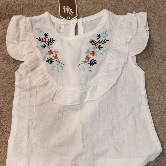 GIRLS SIZE 4 / 5 2pc SHIRT & SHORT Set Size Small Knot Shorts, Matching Set NEW - Picture 3 of 7
